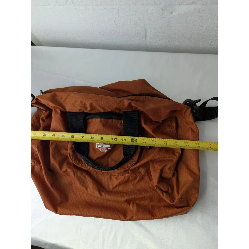 Harley‎ Davidson Orange Packable Nylon Duffel Bag